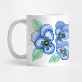 Group of Blue Pansies Mug